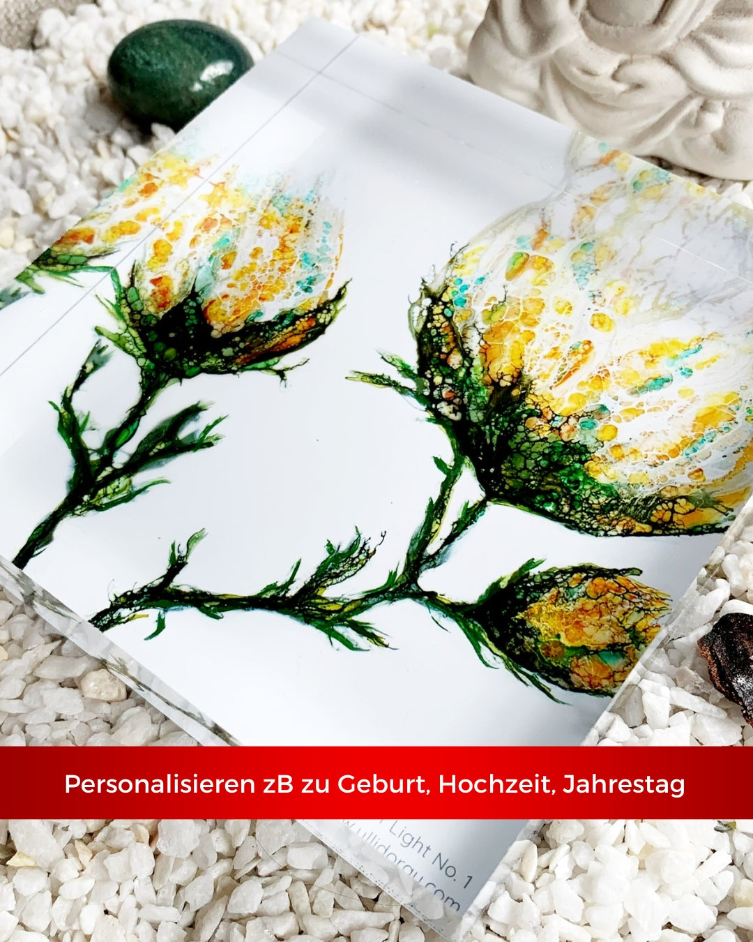 Flower of Light No. 1, "Freude und Glück" - personalisiert