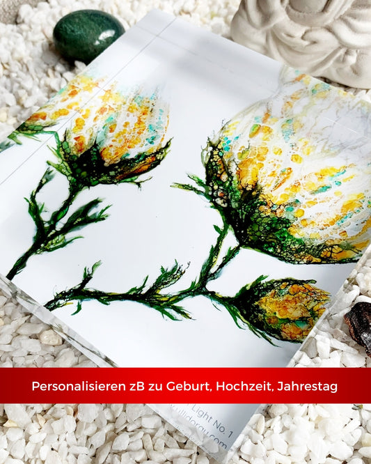 Flower of Light No. 1, "Freude und Glück" - personalisiert